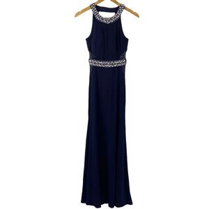 B darlin size 1/2 navy blue sparkly dress long